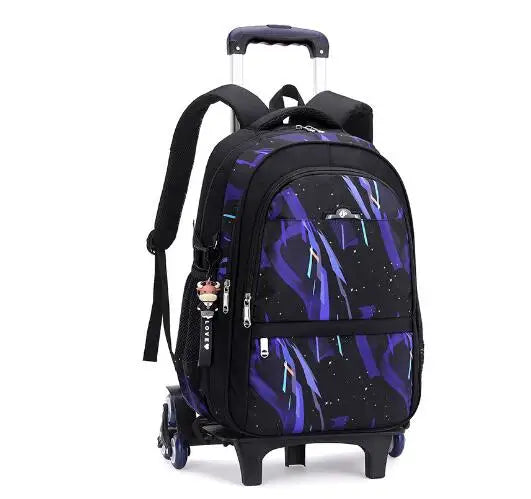 Kids School Rolling Backpack for Boys School Satchel With Wheels Trolley Luggage Bag School Trolley Bags School Wheeled Backpack