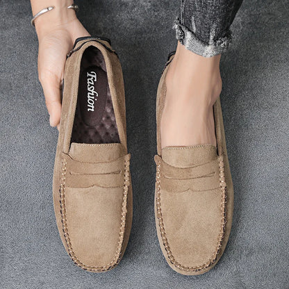 Fashion Suede Men Casual Shoes Breathable Comfort Slip-On Mens Driving Shoes Luxury Brand Men Loafers Mens Lazy Shoes Moccasins