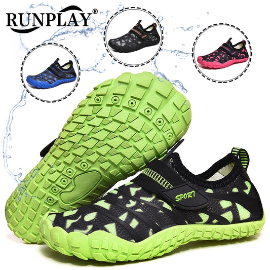 Children Beach Wading Shoes Quick-Dry Water Sports Shoes Drainage Barefoot Aqua Shoes Kids Swim Diving Fishing Surfing Sandals