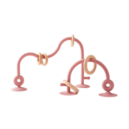 Baby Teether Toy Silicone Educational 0 12 Months Toy Montessori Silicone Teething Toys Wooden Ring Silicone Teether Accessories