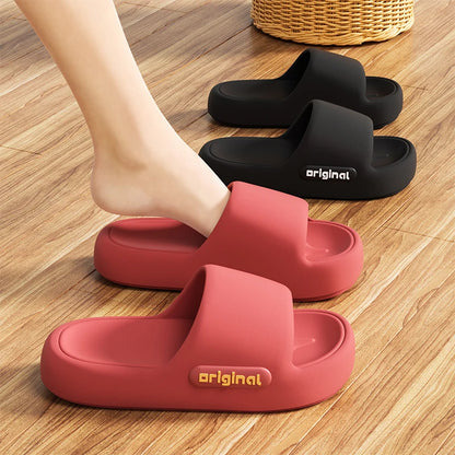 Thick Bottom Cloud Slippers Women Fashion Letter Print Platform Sandals Woman
