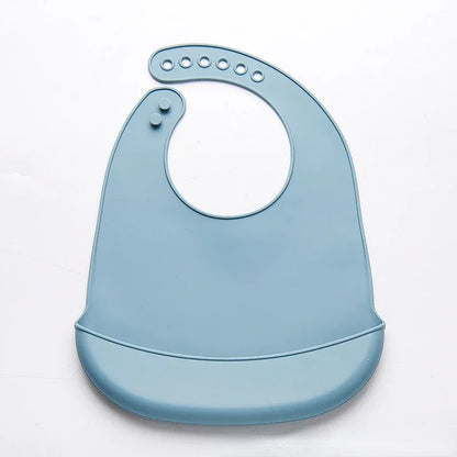 Baby Bib Adjustable Waterproof Bibs Babies Soft Edible Silicone Newborn Saliva Dripping Towel Drooling Children Scarf BPA Free