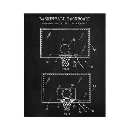 Basketball Court Posters Canvas Art Prints , Sports Basketball Canvas Painting Retro Wall Picture Boys Room Art Decor