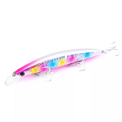 130F Ultra Long Casting Floating Wobbler Minnow Hard Bait 130mm 23g Flounder Sea Bass Saltwater Sea Fishing Lure Depth 0.8-1.5m