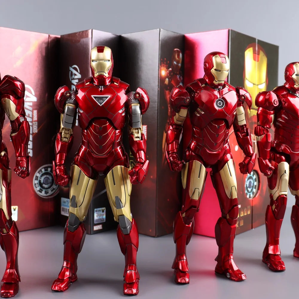 ZD Toys Iron Man Series Joint Movable MK1 MK2 MK3 MK4 MK5 MK6 MK7 MK42 MK43 MK50 Movie Action Figure 7 Inches Mark Dolls