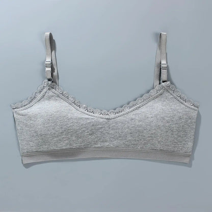 1/3pcs Girls Lace Bras Children Breathable Underwear Kids Tube Tops Soft Cotton-Padded Teens Youth Girls Washable Bras Camisoles