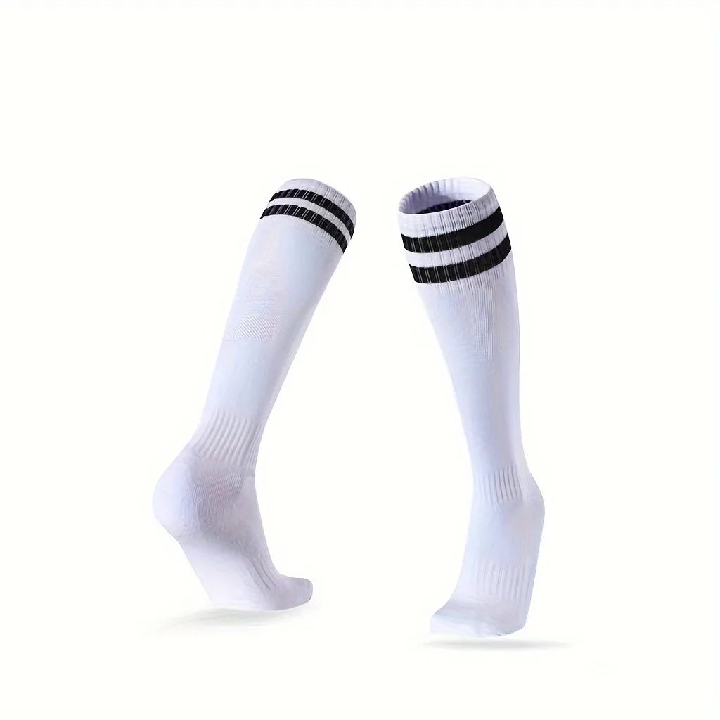 1pair Men's Football Socks, Breathable Sweat-Absorbing Sock for Super Foot Bowl