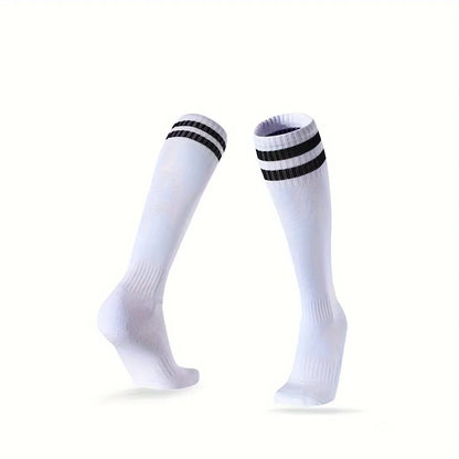 1pair Men's Football Socks, Breathable Sweat-Absorbing Sock for Super Foot Bowl