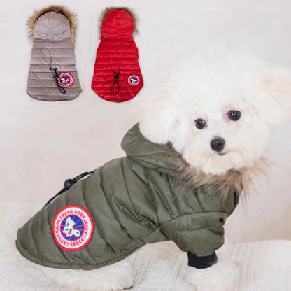 Dog Clothes Hooded Down Jacket Thickened Fashion Warm Pet Coat Puppy Clothing French Bulldog Pug Costumes for Small Dogs