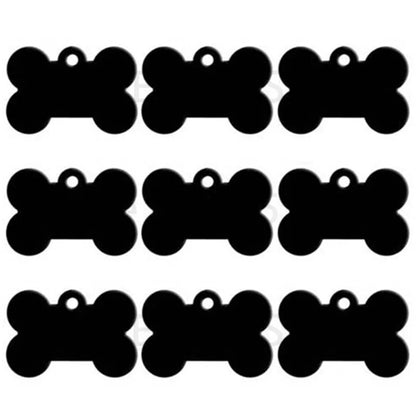 Wholesale 100Pcs Dog ID Tags Laser Engraving Bone Tags Name Plate Personalized Customized Name ID Tags Dogs Pendant Pet Tag