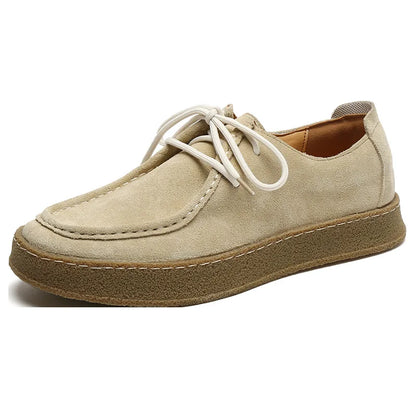 Cowhide Men's Shoes Fashionable Shoes Versatile Shoes Low Top Boots  Retro Casual Leather Shoes Men's British Work Shoes