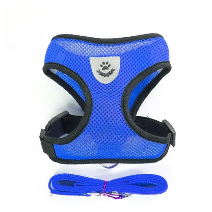 Cat Dog Harness With Lead Leash Adjustable Vest Polyester Mesh Breathable Harnesses Reflective Sti for Small Dog Cat Accessories