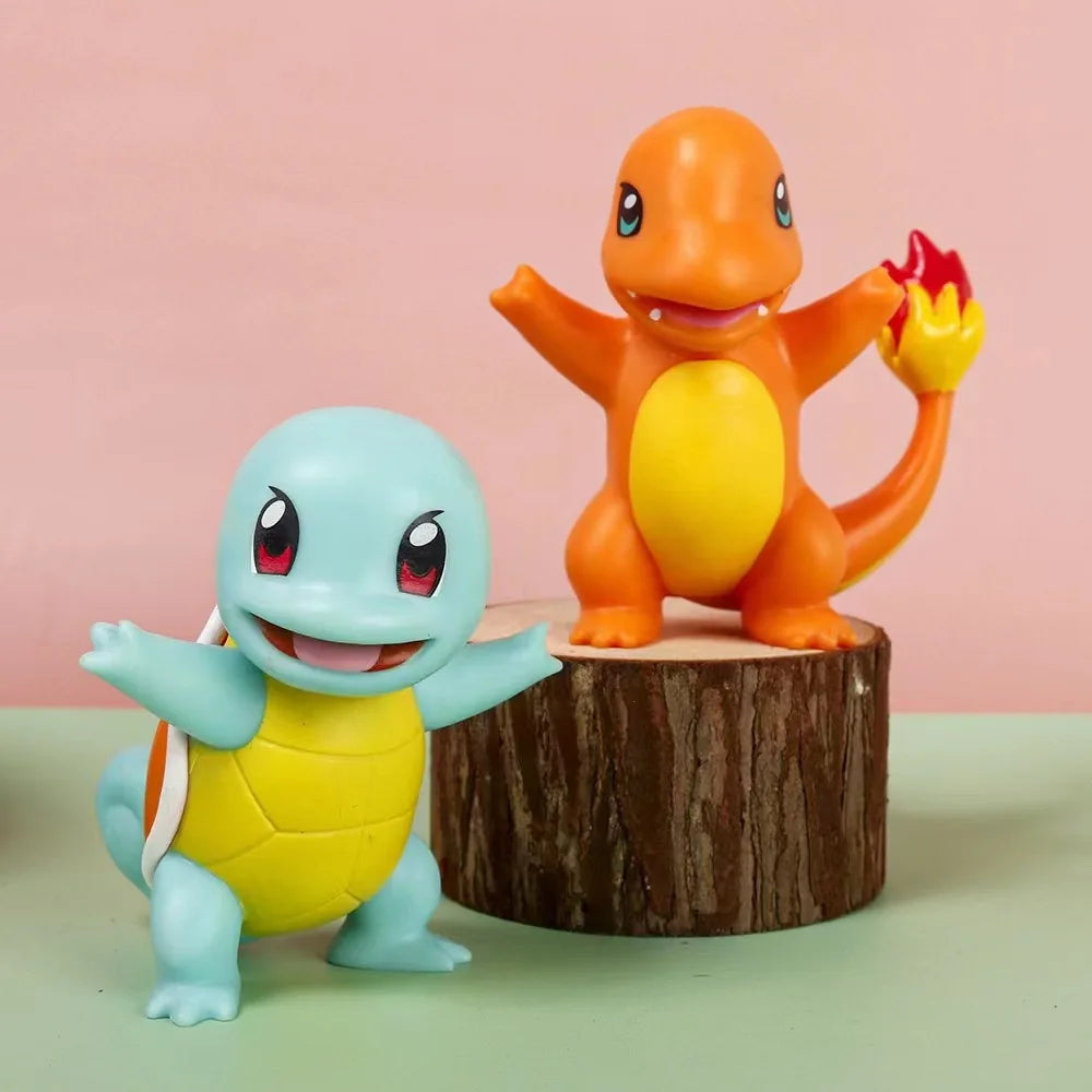 Hot Pokemon Anime Figures Pikachu Toys Model Charmander Psyduck Squirtle Jigglypuff Bulbasaur Kawaii Collect Dolls Kids Gift