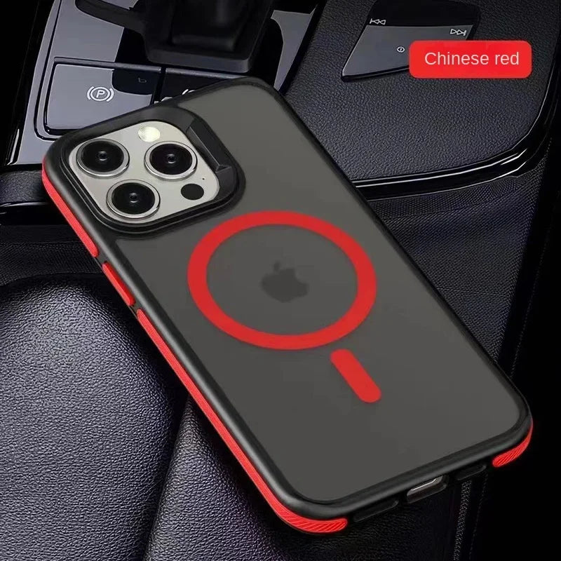 Magnetic Luxury Matte Translucent Shockproof Case for iPhone 17 16 15 11 13 12 14 Pro Max Plus for Magsafe Wireless Charge Cover