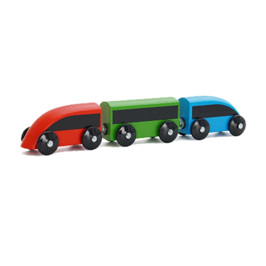 Wooden Track Electric Locomotive Train Magnetic Car Toy for All Brand Wooden Train Track Railway Toys for Kids Educational Toys