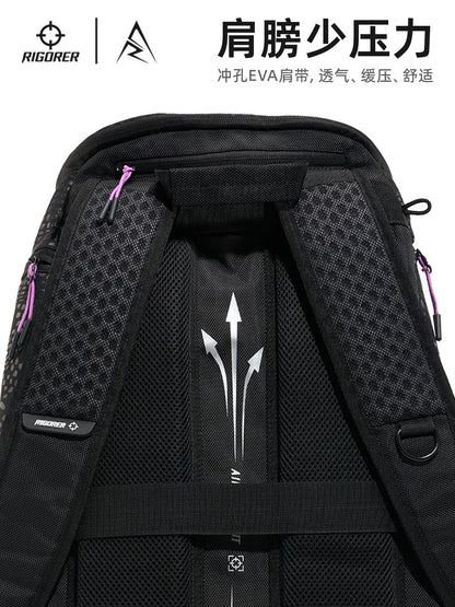 RIGORER Basketball Backpack Z125350102 - Large Capacity Durable Sports Bag for Basketball Training, Fitness & Travel Storage