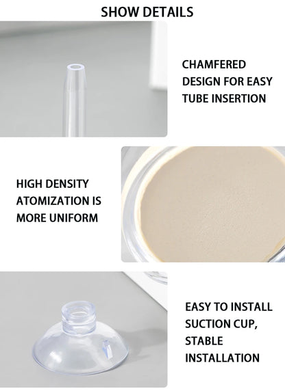 New Aquarium CO2 Atomizer Transparent CO2 Diffuser Refiner Integrated PC Material Special Ceramic Sheet Fish Tank CO2 Atomizer