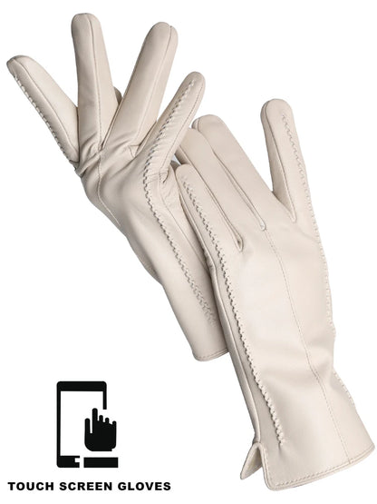 Women's Sheepskin Gloves Winter Warm Plus Velvet Short Thin Touch Screen Driving Color Women's Leather Gloves Good Quality -2226