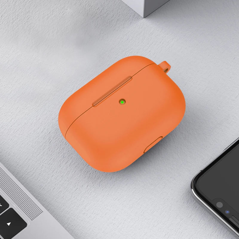 3rd Gen Earphone Case for AirPods 3 Apple Earphone Protective Case With Hook Hole Silicone Airpods Case Cover Earbuds Ear Pads