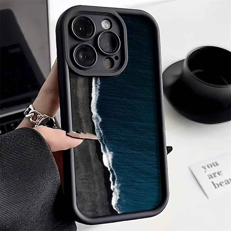 Soft Candy Liquid Silicone Phone Case for iPhone 13 Case iPhone 16 Pro 15 11 14 12 17 Pro Max XR 7 8 Plus SE Shockproof Cover