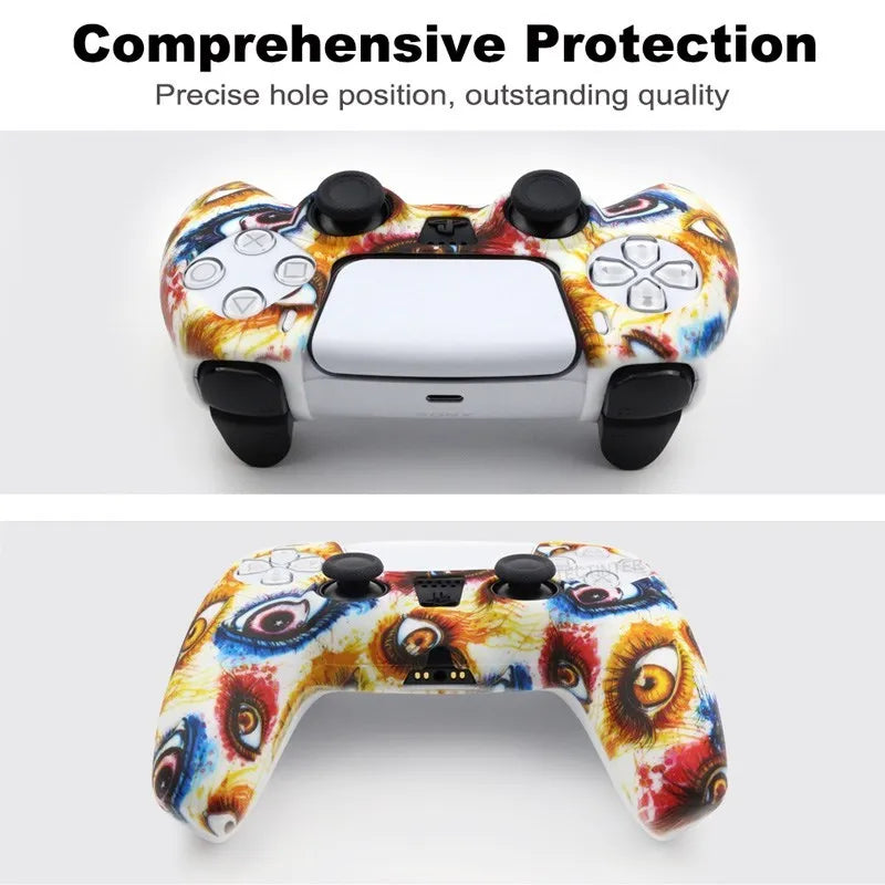 Soft Silicone Rubber Case for PS5 Controller Protection Case Thumb Grips Caps Cover for PlayStation 5 PS5 Gamepad Accessories