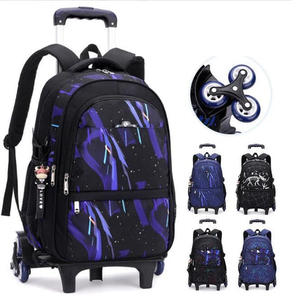 Kids School Rolling Backpack for Boys School Satchel With Wheels Trolley Luggage Bag School Trolley Bags School Wheeled Backpack