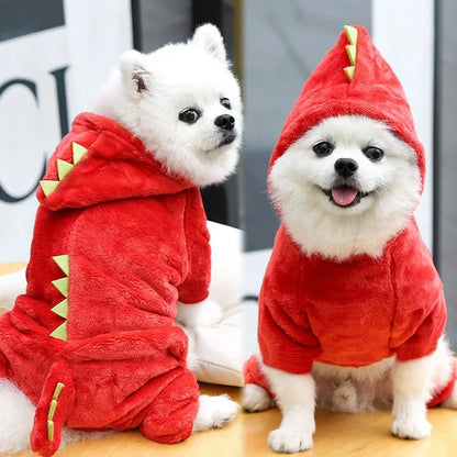 Fleece Dog Clothes Cosplay Pet Hoodies Winter Warm Dog Coat Jacket for Small Dogs Jumpsuits Chihuahua Yorkie Clothes Pet Apparel
