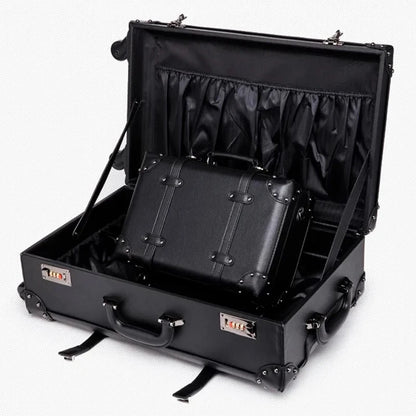 New Retro Rolling Luggage Spinner Brand Vintage Leather Suitcase on Wheel Women Trolley Travel Bag Men Trunk Carry-Ons Luggage