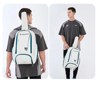 SANXDI Tennis Bag Unisex Large Capacity Squash Badminton Tennis Racquet Backpack Portable Paddles Pickleball Tennis Shoulder Bag