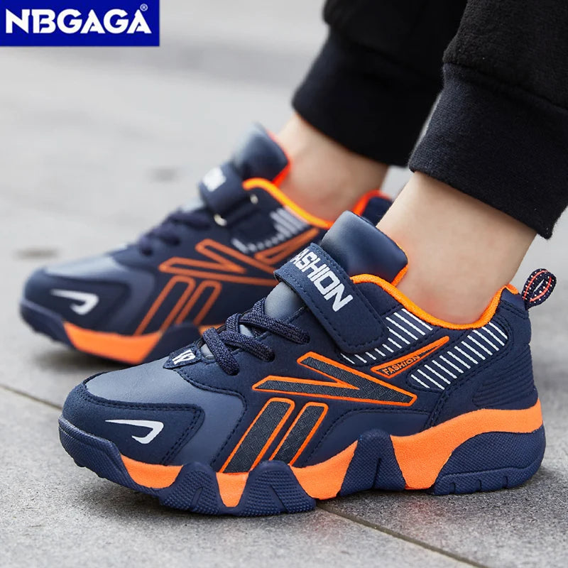 Children Boys Shoes School Sports Fashion Leather for Kids Tennis Casual Sneakers Children's Boy Running 7-12 Years Walking Shoe