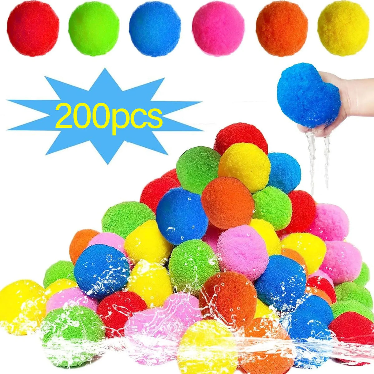 Fun Reusable Water Balls, Reusable Water Balloons for Outdoor Toys and Games, Water Toys, Summer Toy Balls for Pool and Backyard