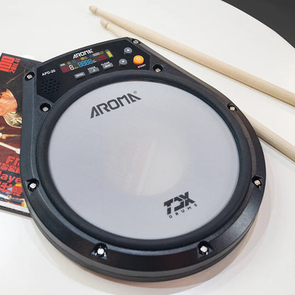 AROMA APD-20 Electronic Mute Drum Beating Board Electronic Drum Pad Built-In Battery Metronome Training Percussion Music Parts