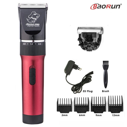 BaoRun P6 Professional Dog Hair Trimmer Rechargeable Pet Cat Grooming Clipper Shaver Low-Noise Electric Cutters Haircut Machine