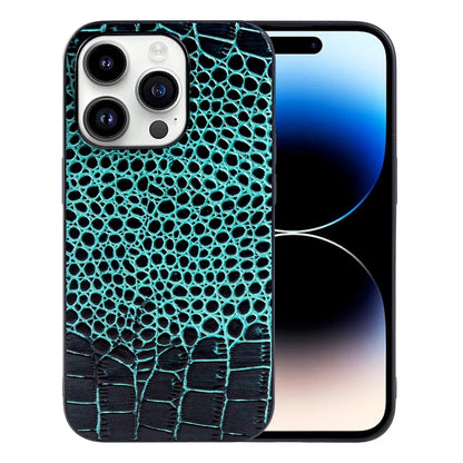 For Iphone 14 Pro Case Crocodile Genuine Leather Cover Etui Coque Shockproof for Funda Iphone18pro 17 XSMax 11 8plus 12 Carcasa