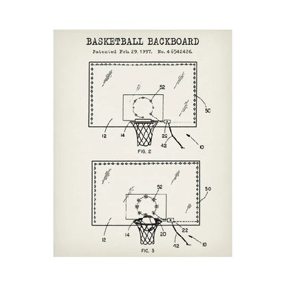 Basketball Court Posters Canvas Art Prints , Sports Basketball Canvas Painting Retro Wall Picture Boys Room Art Decor