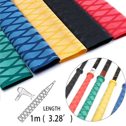 1m Heat Shrink Tube Fishing Waterproof Anti-Skid Wraps Fishing Rod Badminton Racket Sleeve PVC Tube Grip Cable Sleeve