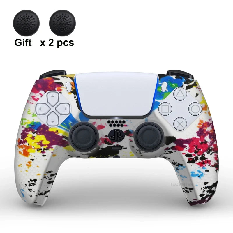 Soft Silicone Rubber Case for PS5 Controller Protection Case Thumb Grips Caps Cover for PlayStation 5 PS5 Gamepad Accessories