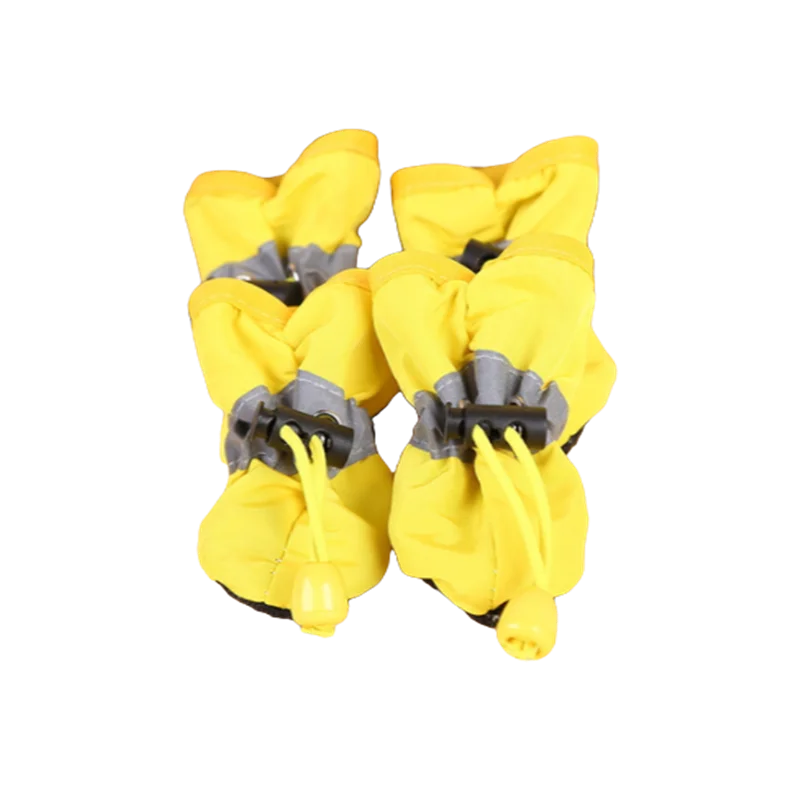4pcs/Set Waterproof Pet Dog Shoes  Anti-Slip Rain Boots Footwear for Small Cats Dogs Puppy Dog Pet Booties Pet Paw Accessories