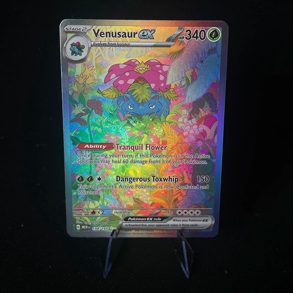 Anime PTCG Trading Card Vaporeon Lillies Clefairy Ex Gengar Vmax Rule Holographic Game Collection Card Child Holiday Gifts