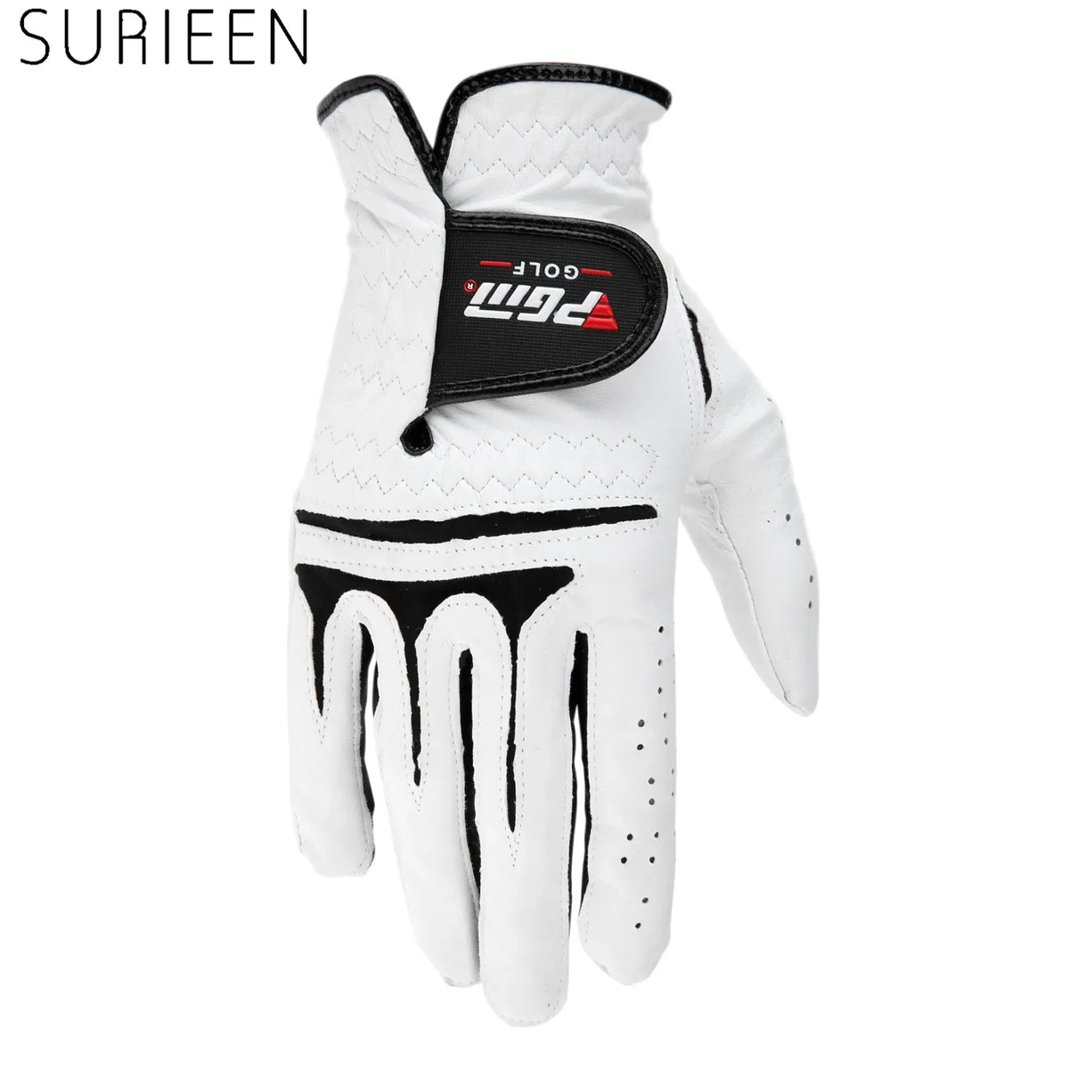 SURIEEN Outdoor Cabretta Leather Golf Gloves Men's Left and Right Hand Soft Breathable Sheepskin Slip-Resistant Male Golf Gloves