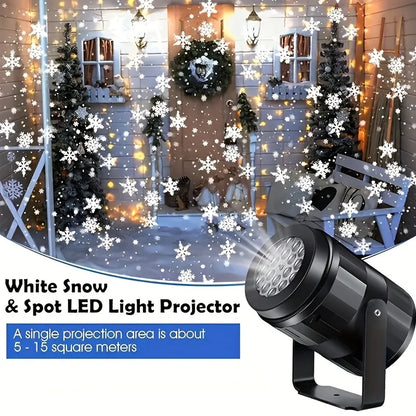 Lumipixie USB Powered LED Snowflake Projection Light for Holidays