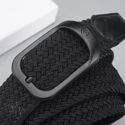 Men's Belt Casual Woven Elastic Belt Outdoor Sports Women's Belt Climbing Work Belt Jeans Suit Pants Men's and Women's Universal