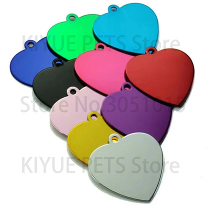 Wholesale 100X Personalized Blank Dog ID Tag Customized Dog Name Tag Phone Pet ID Tags Dog Cat Pet Military Man Tag Aluminum