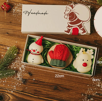 Christmas Scented Candle Decorative Christmas Candle Gift Set Holiday Aroma Candle Festive for Gifting Dining Room Christmas
