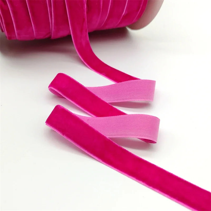 5 Yards 6-25mm Velvet Ribbon Wedding Party Decoration Handmade Ribbon Gift Wrapping Hair Bowknot DIY Christmas Ribbon