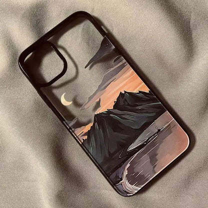 Sunset Scenery Hard Clear Phone Case for iPhone 16 17 Pro Case iPhone 16 17 15 14 11 Pro Max 13 12 Mini 7or8 SE Shockproof Cover