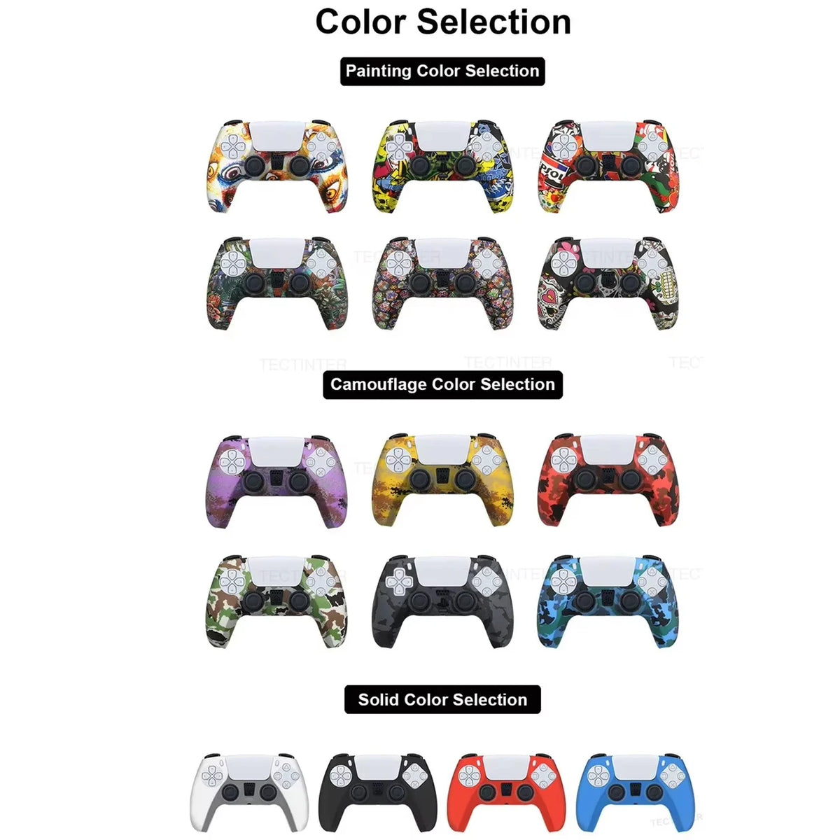Soft Silicone Rubber Case for PS5 Controller Protection Case Thumb Grips Caps Cover for PlayStation 5 PS5 Gamepad Accessories