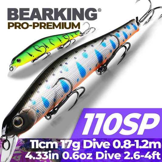 BEARKING 11cm 17g Hard Fishing Lures - Magnet System SP Top Minnow Quality Baits Wobblers Fishing Tackle With Free Shipping
