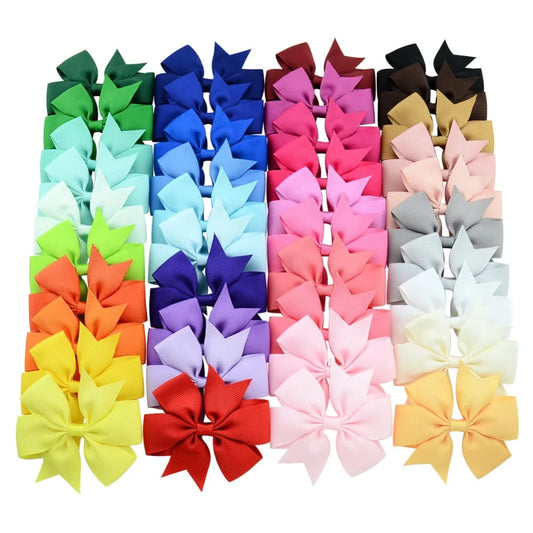 1 Pcs Colors Solid Grosgrain Ribbon Bows Clips Hairpin Girl's Hair Bows Boutique Hair Clip Headware Kids Hair Accessories 564