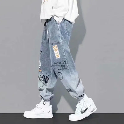 High Quality Fashion Men's Cargo Pants Hip Hop Trend Streetwear Jogging Pants Men Casual Elastic Waist Men Clothing Trousers
